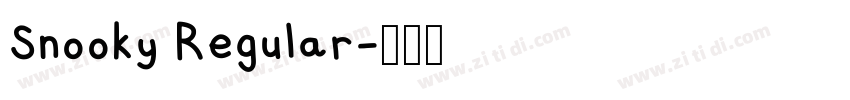 Snooky Regular字体转换